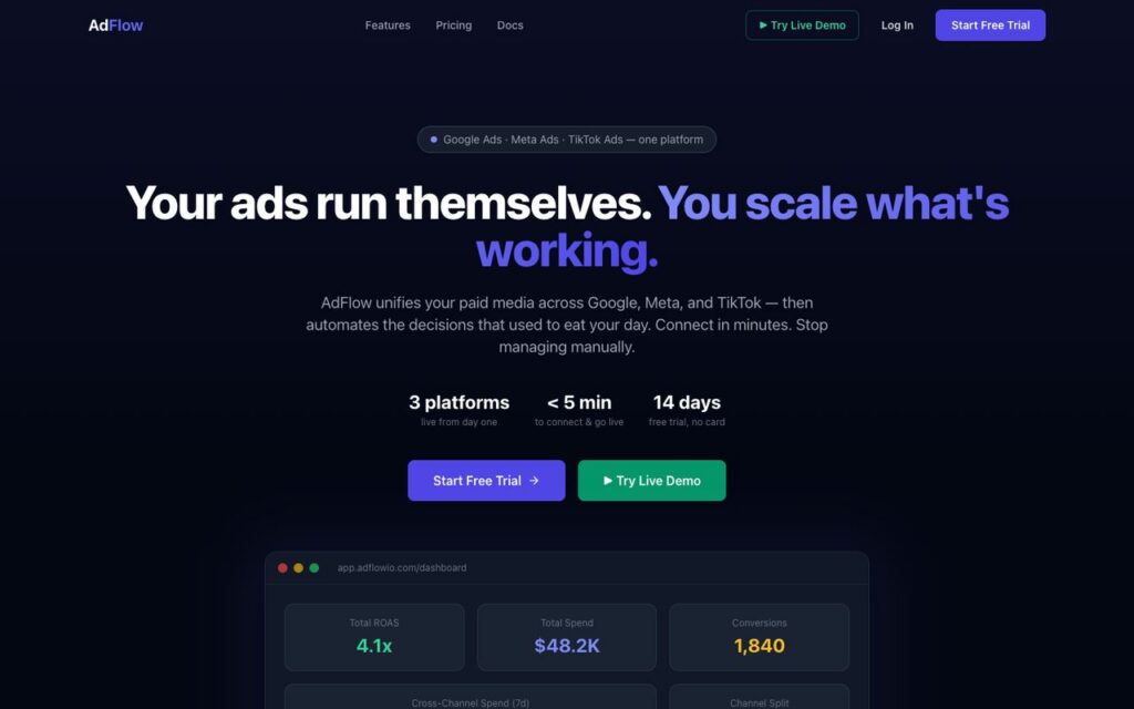 Adflow, adflowio.com: every channel in one workspace.
