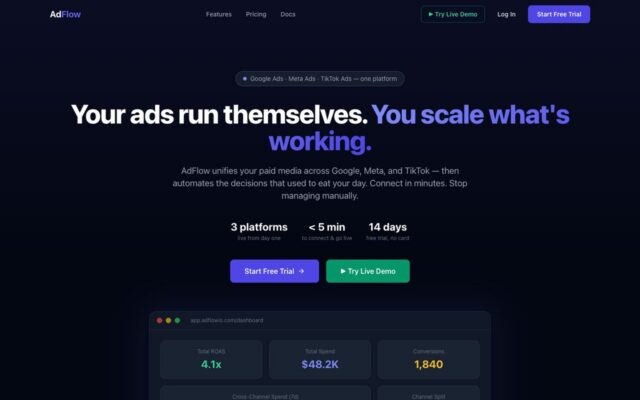 Screenshot of Adflow