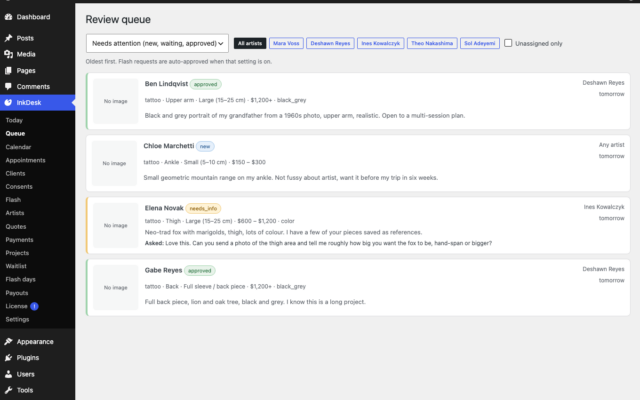 Screenshot of InkDesk