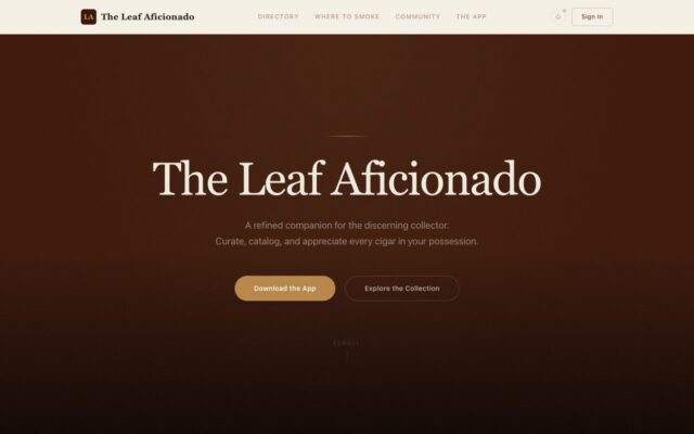 Screenshot of Leaf Aficionado
