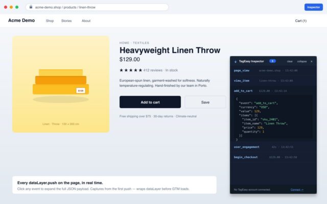 Screenshot of TagEasy Inspector